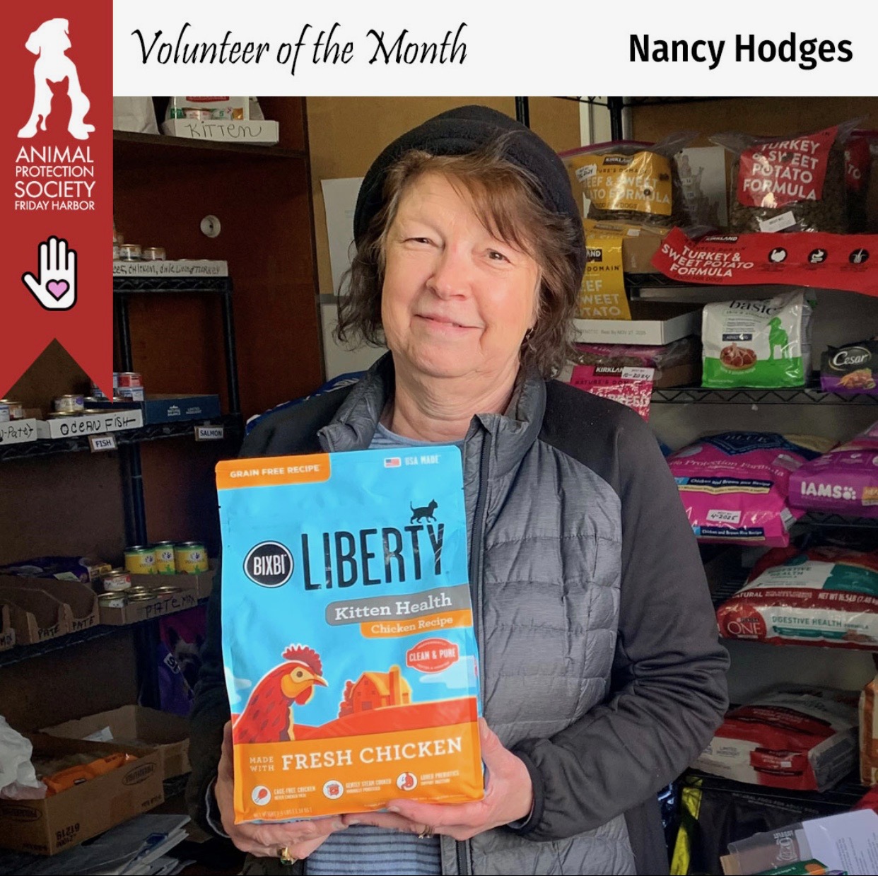 Volunteer of the Month March 2024 Nancy Hodges